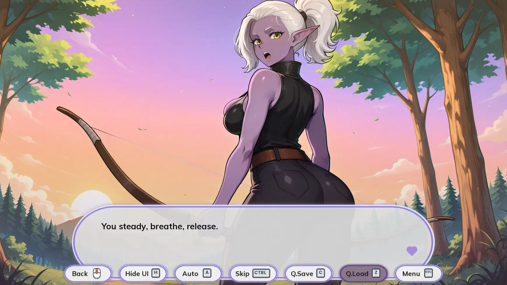 A Night With: Dark-Elf gameplay screenshot 4 (Ren'Py adult game) by Name – free download