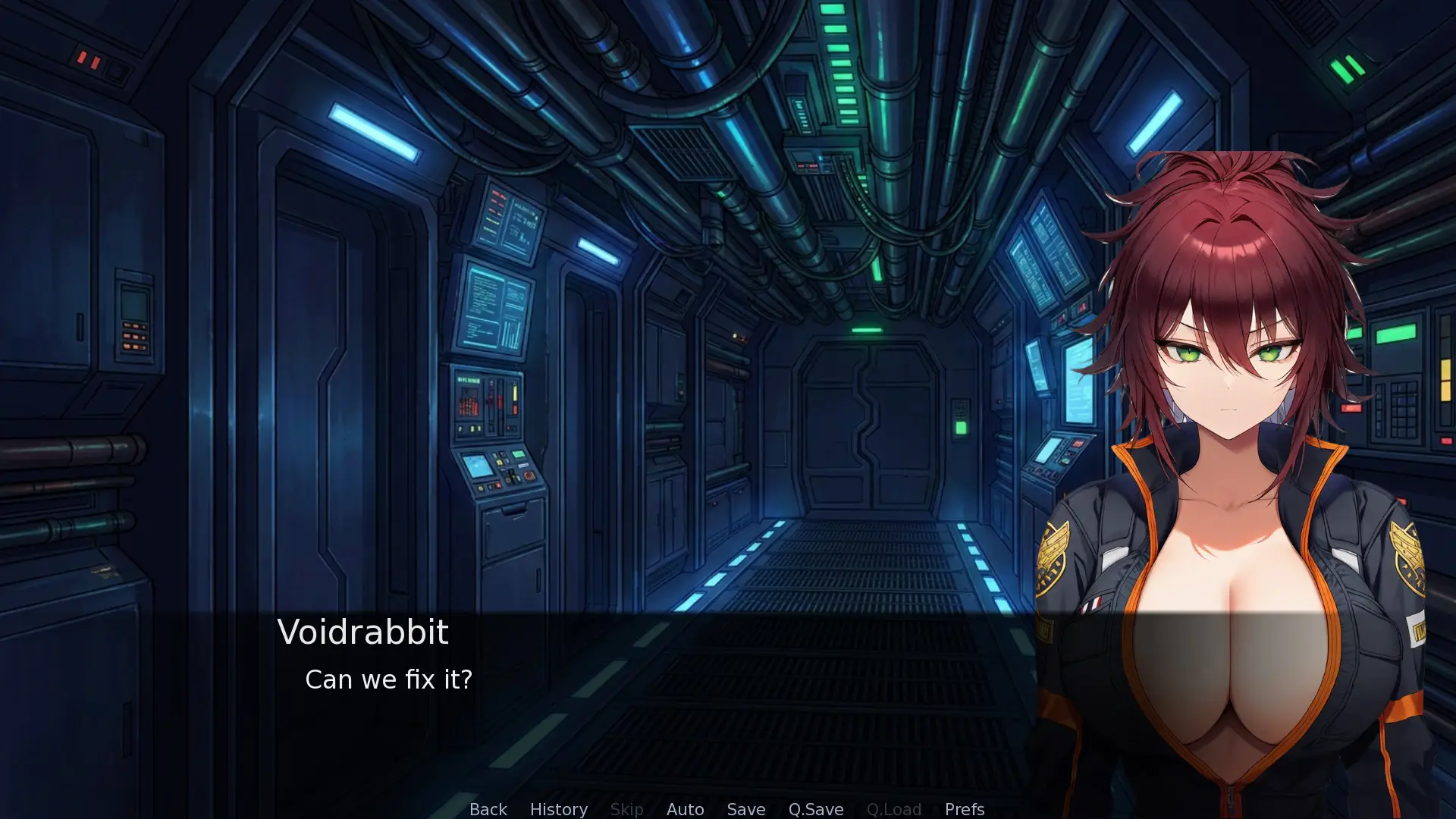 Galaxy Girls: Uncensored gameplay screenshot 2 (Ren'Py adult game) by Void Rabbit Games – free download