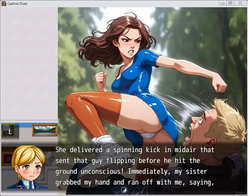Captive Clues: Kidnapping turns into Temptation! gameplay screenshot 7 (RPGM adult game) by SownsM Deviantart – free download