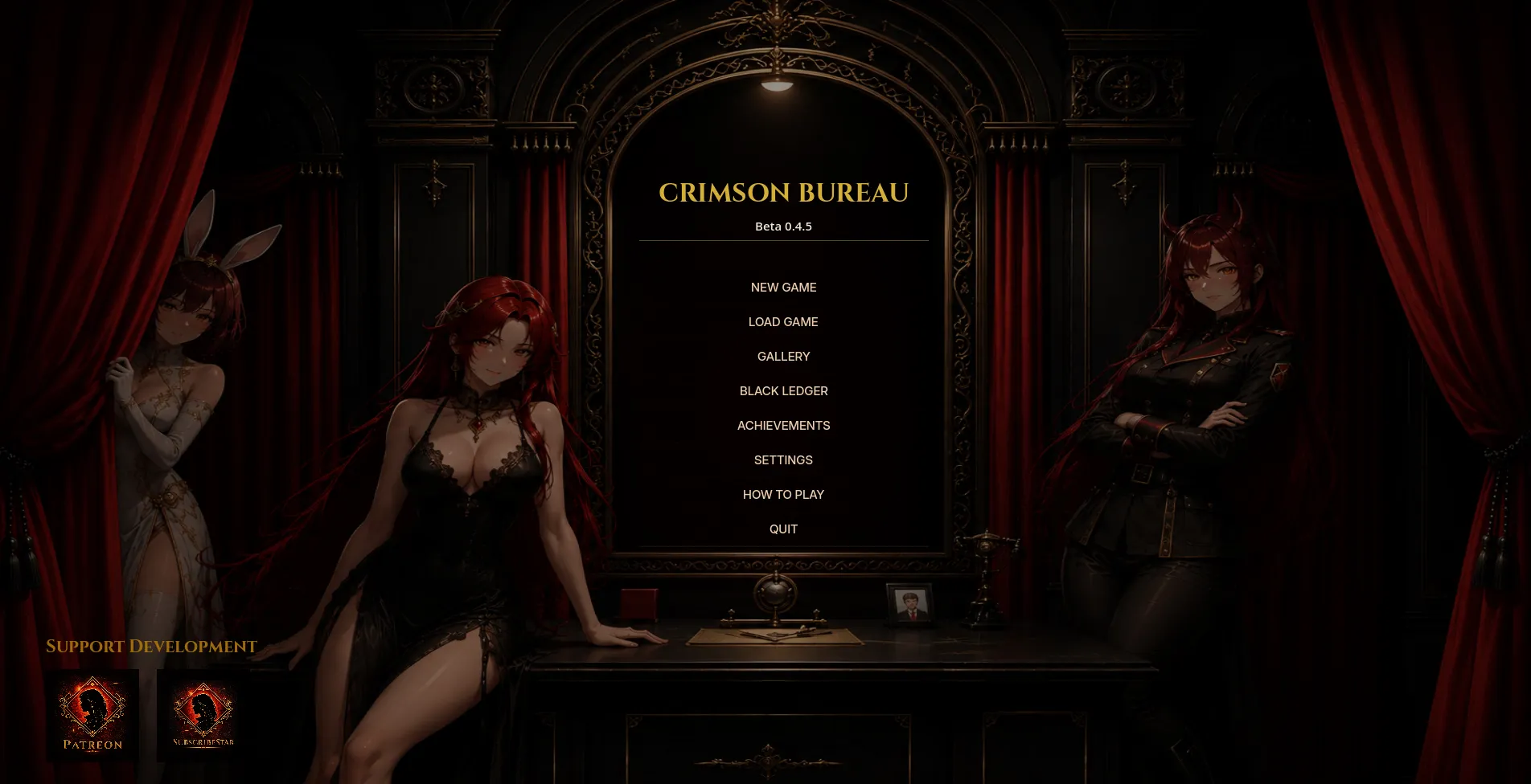 Crimson Bureau gameplay screenshot 1 (Godot adult game) by Edr0b – free download