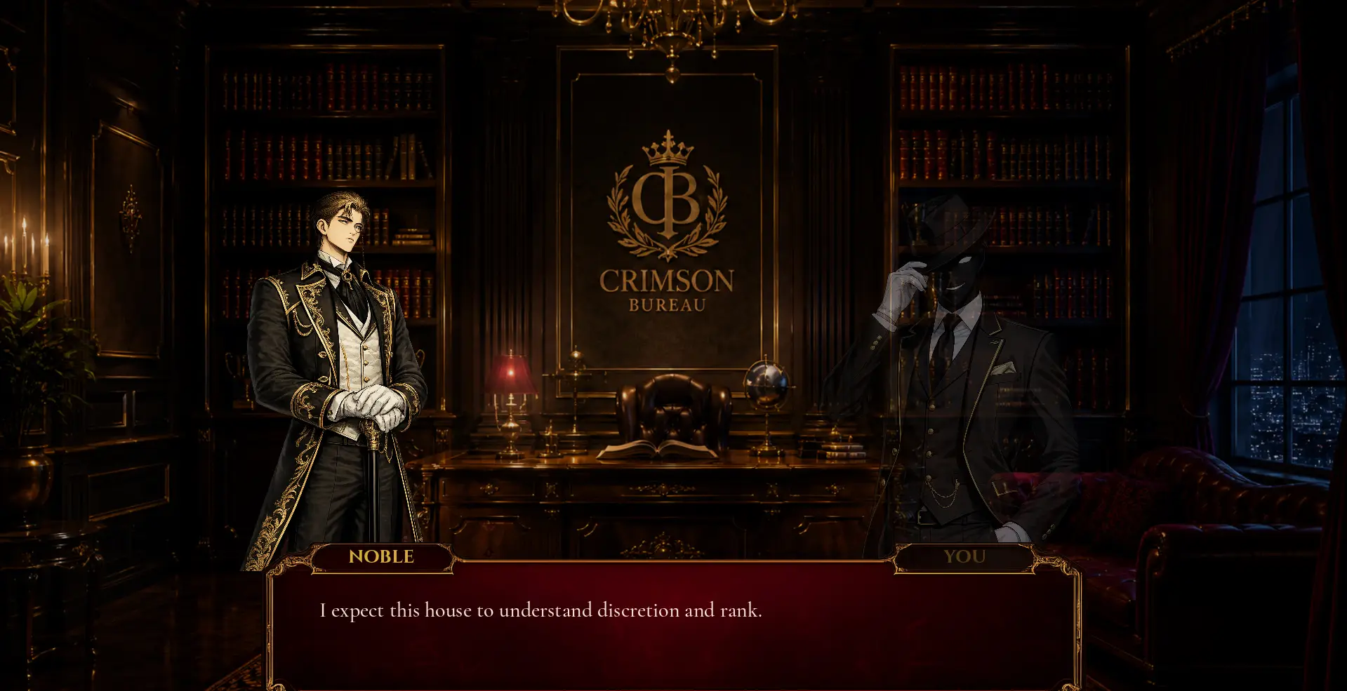 Crimson Bureau gameplay screenshot 7 (Godot adult game) by Edr0b – free download