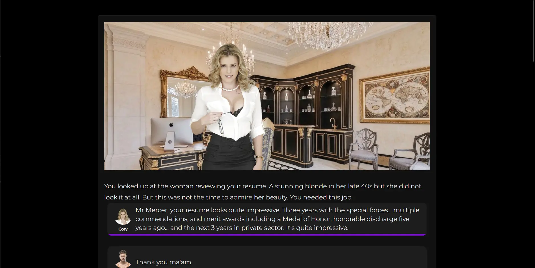 The Guardian of Beauty gameplay screenshot 3 (HTML adult game) by VioletVelvetDev – free download