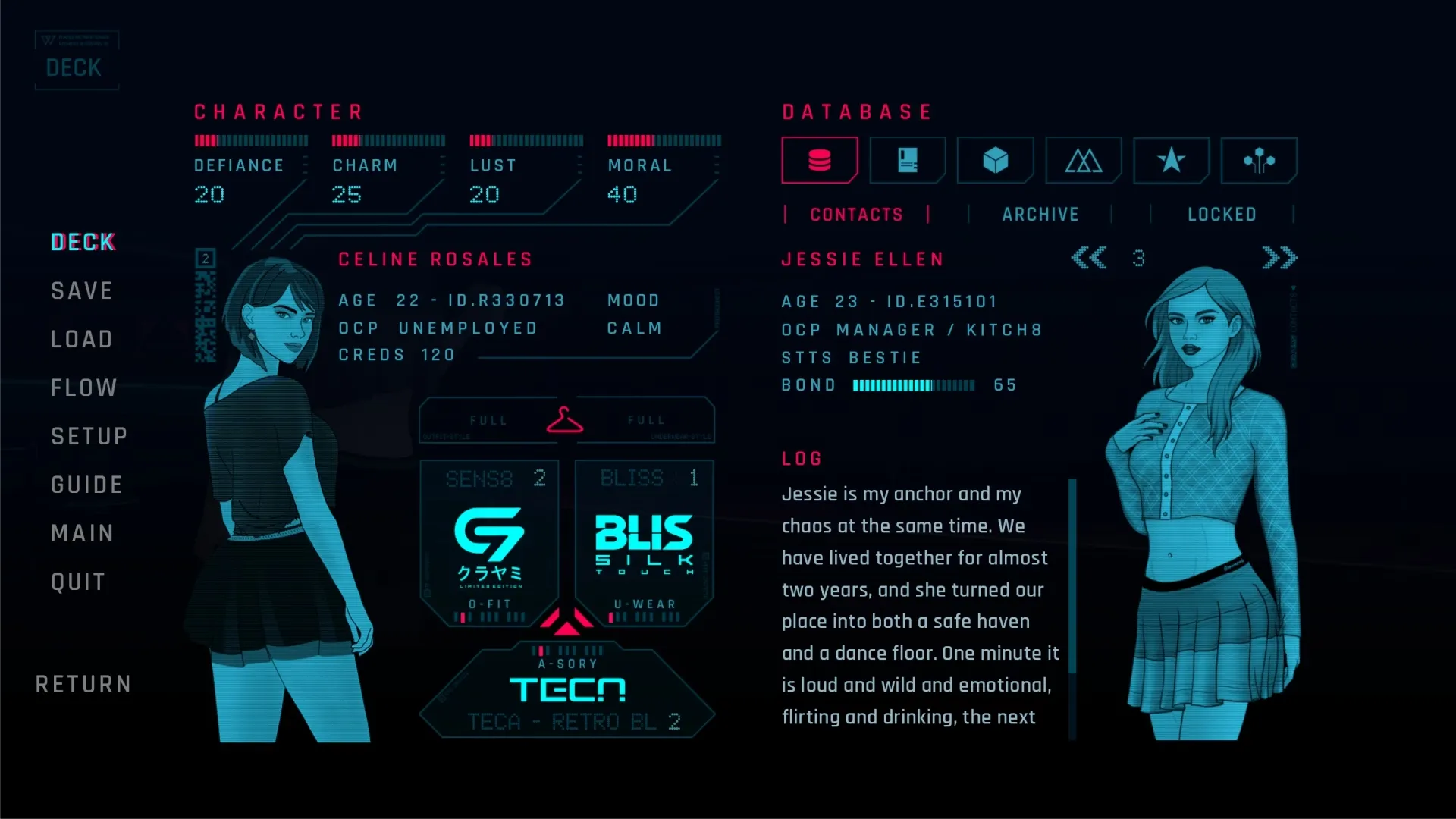 Synthesized Initium gameplay screenshot 2 (Ren'Py adult game) by blackcat96 – free download