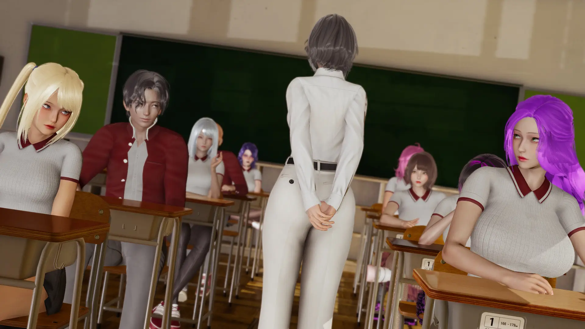 Classroom Affairs gameplay screenshot 2 (Ren'Py adult game) by Seriva Studios – free download