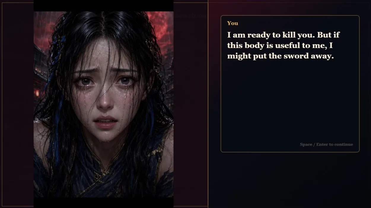 Tears of Higanbana gameplay screenshot 3 (HTML adult game) by backology – free download
