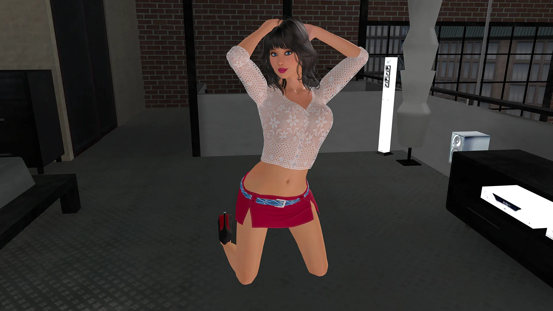 Kelly’s New Outlook gameplay screenshot 1 (HTML adult game) by ExhibitGames – free download