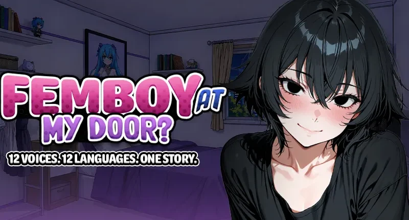 Femboy at My Door cover Demo 0.2 – Ren'Py adult game by DesireFox free download