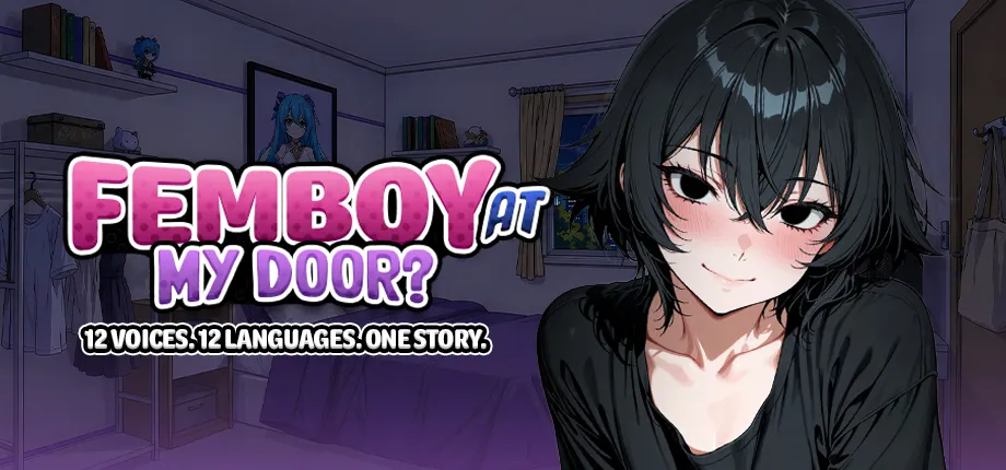 Femboy at My Door cover Demo 0.2 – Ren'Py adult game by DesireFox free download