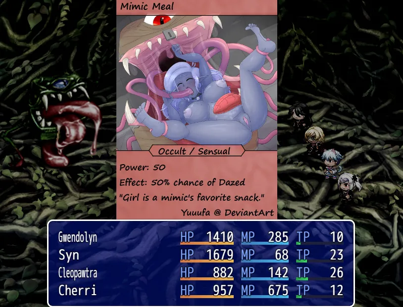 Lustfall gameplay screenshot 2 (RPGM adult game) by SubSupreme – free download