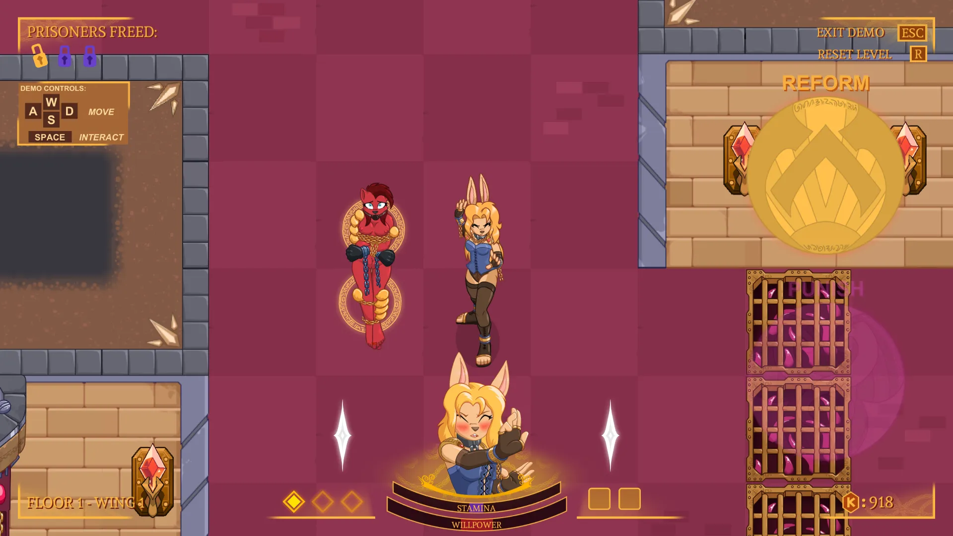 The Bindmancer gameplay screenshot 1 (Unity adult game) by Caroo – free download