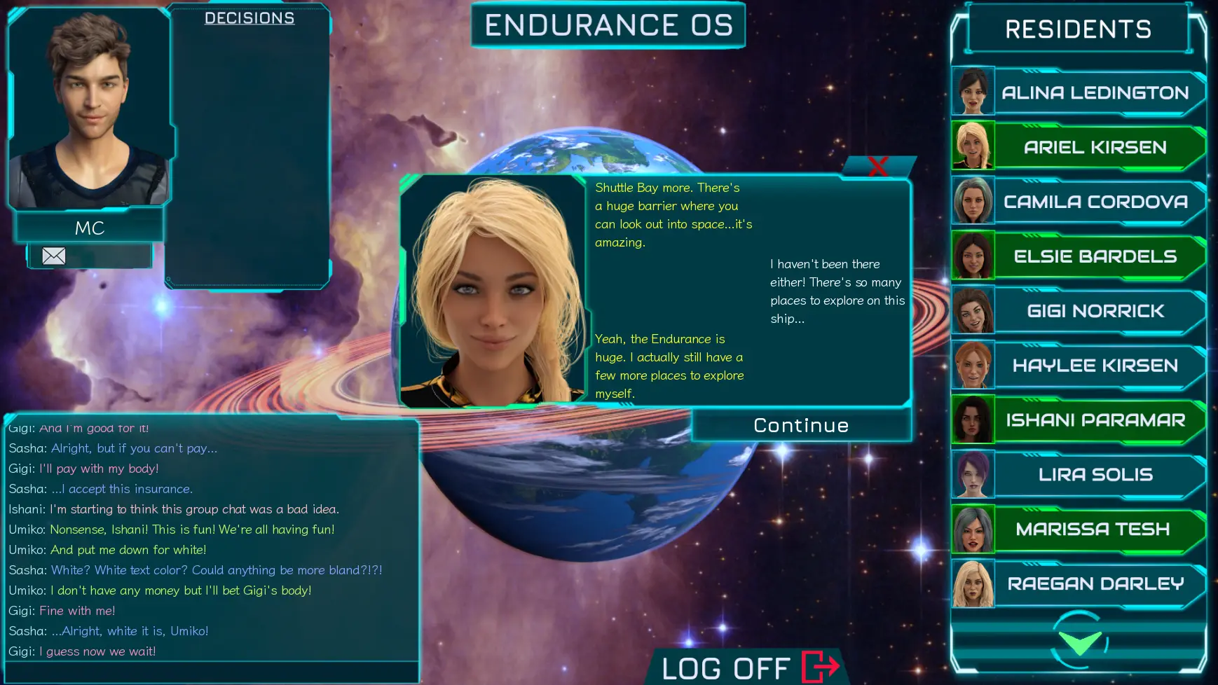 Stranded in Space gameplay screenshot 12 (Ren'Py adult game) by WildMan Games – free download