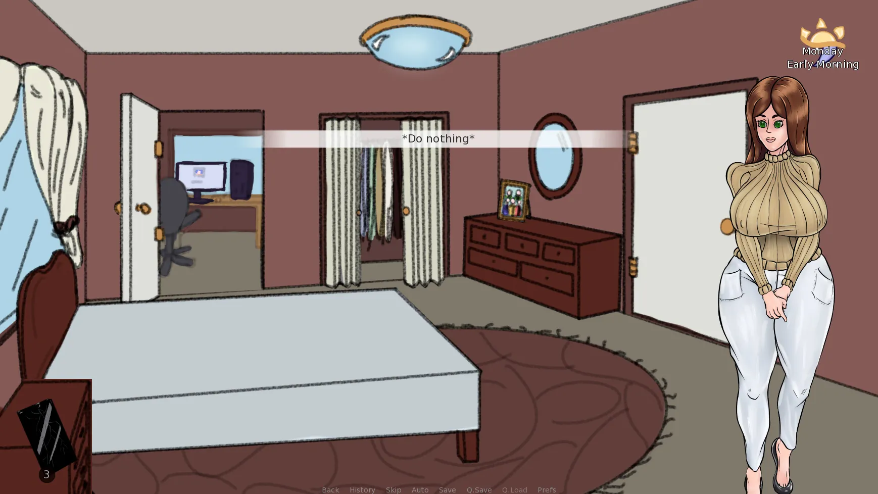 A Very Full House gameplay screenshot 1 (Ren'Py adult game) by MetaMira – free download