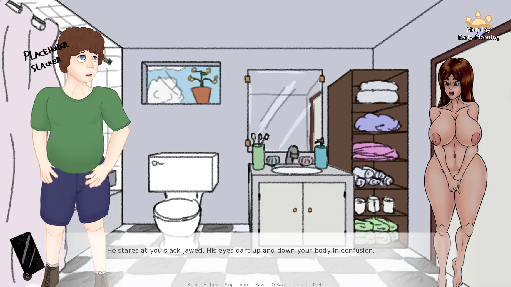 A Very Full House gameplay screenshot 2 (Ren'Py adult game) by MetaMira – free download