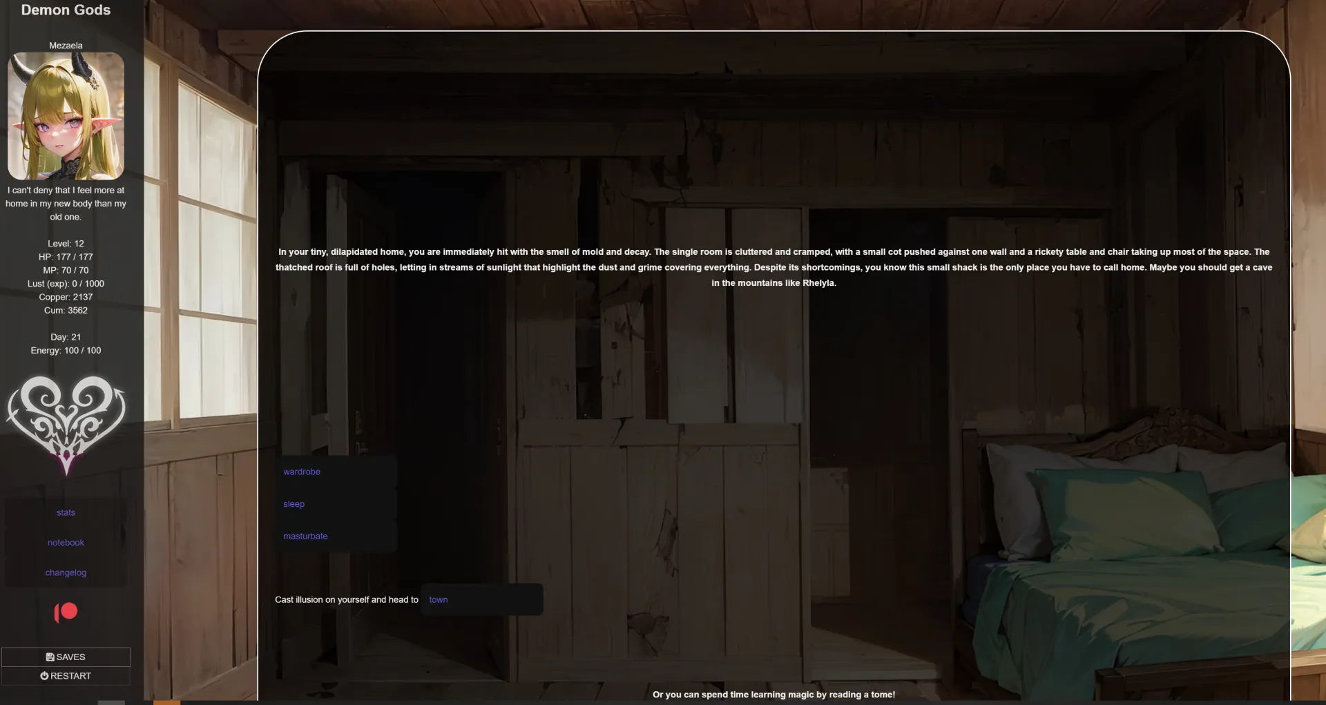Demon Gods gameplay screenshot 9 (HTML adult game) by Panonon – free download