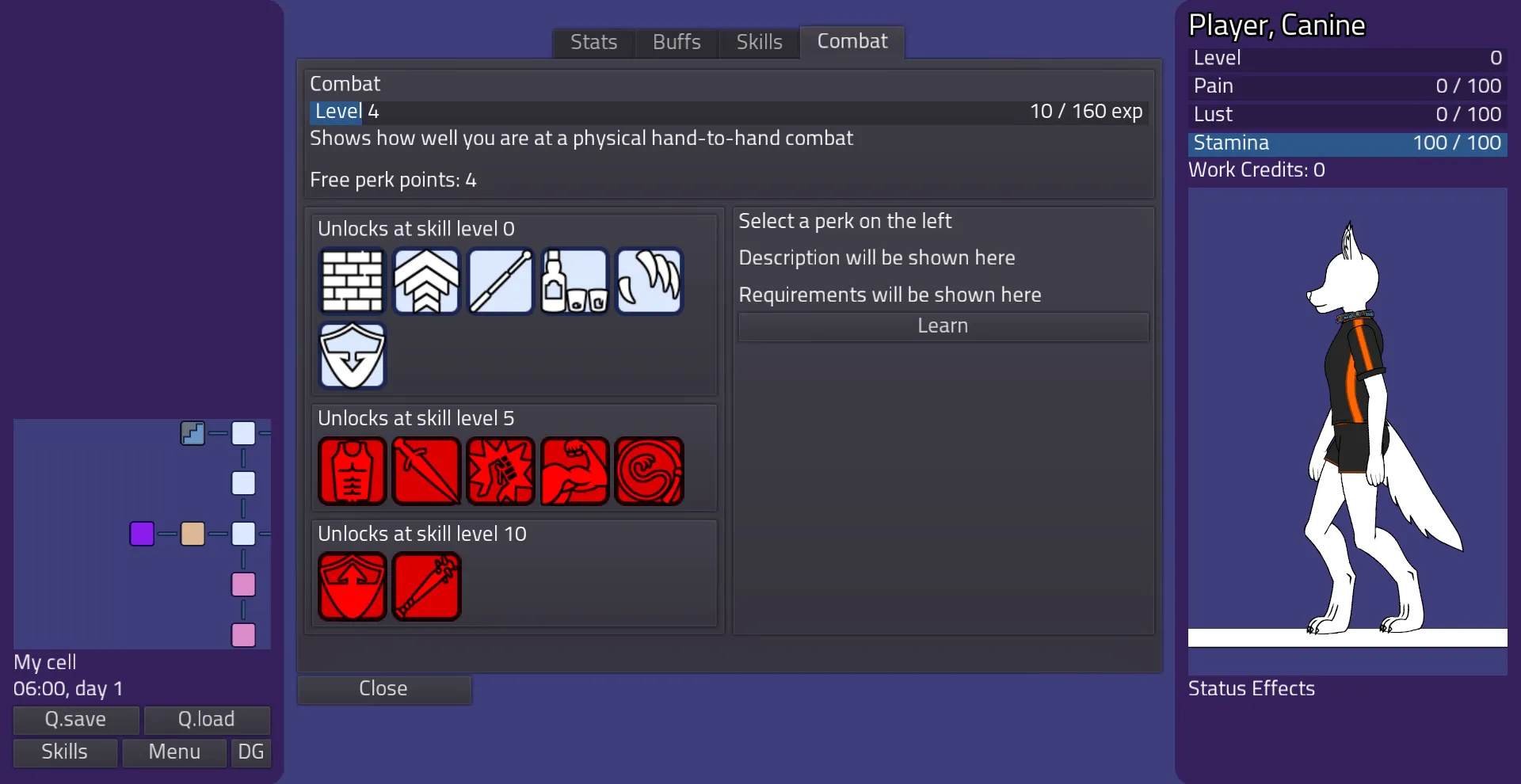 Broken Dreams Correctional Center gameplay screenshot 7 (Godot adult game) by RahiMew – free download
