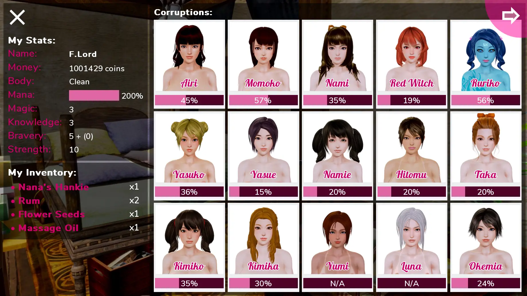 Dark Magic gameplay screenshot 20 (Ren'Py adult game) by F.Lord – free download