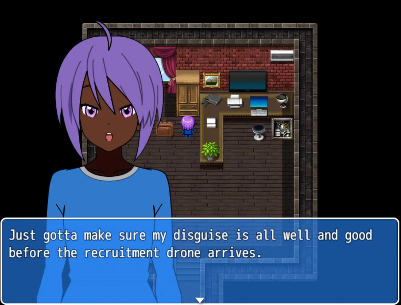 Cyberspace Battle Maiden Academy gameplay screenshot 3 (RPGM adult game) by Team Desire/Aquin25 – free download