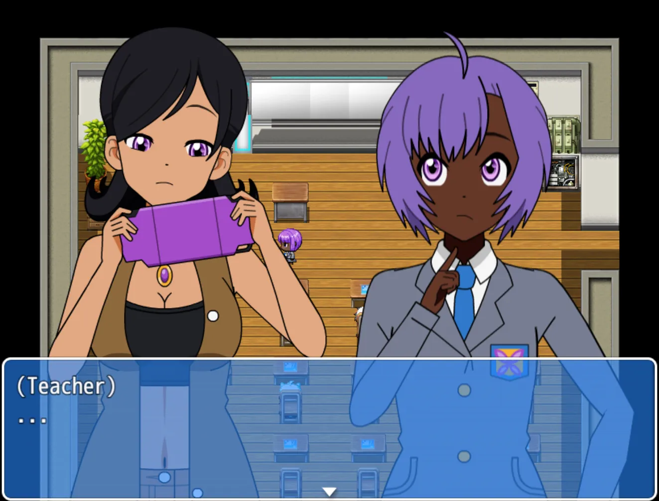 Cyberspace Battle Maiden Academy gameplay screenshot 1 (RPGM adult game) by Team Desire/Aquin25 – free download