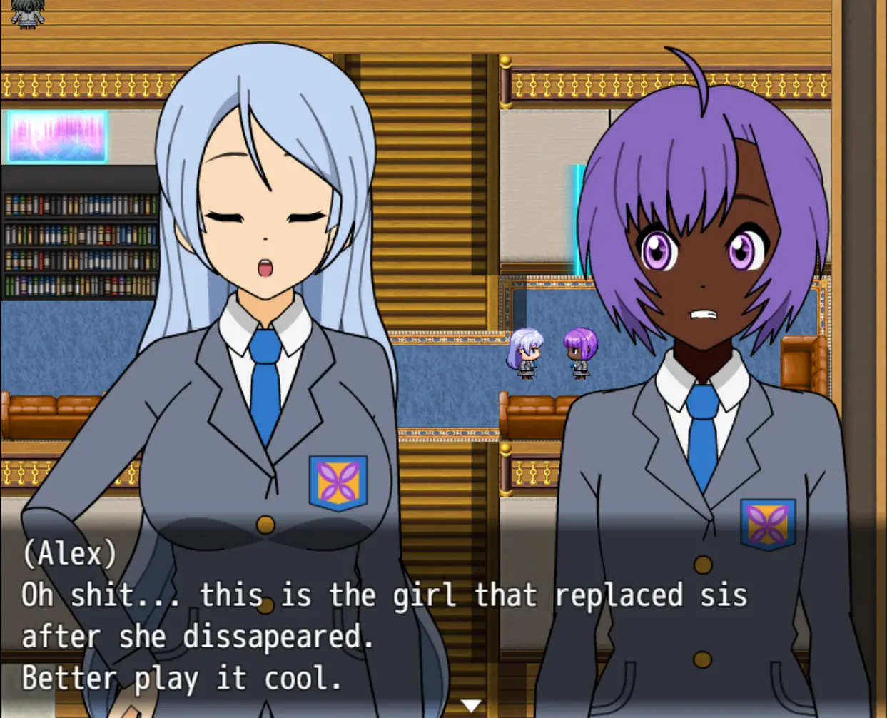 Cyberspace Battle Maiden Academy gameplay screenshot 9 (RPGM adult game) by Team Desire/Aquin25 – free download