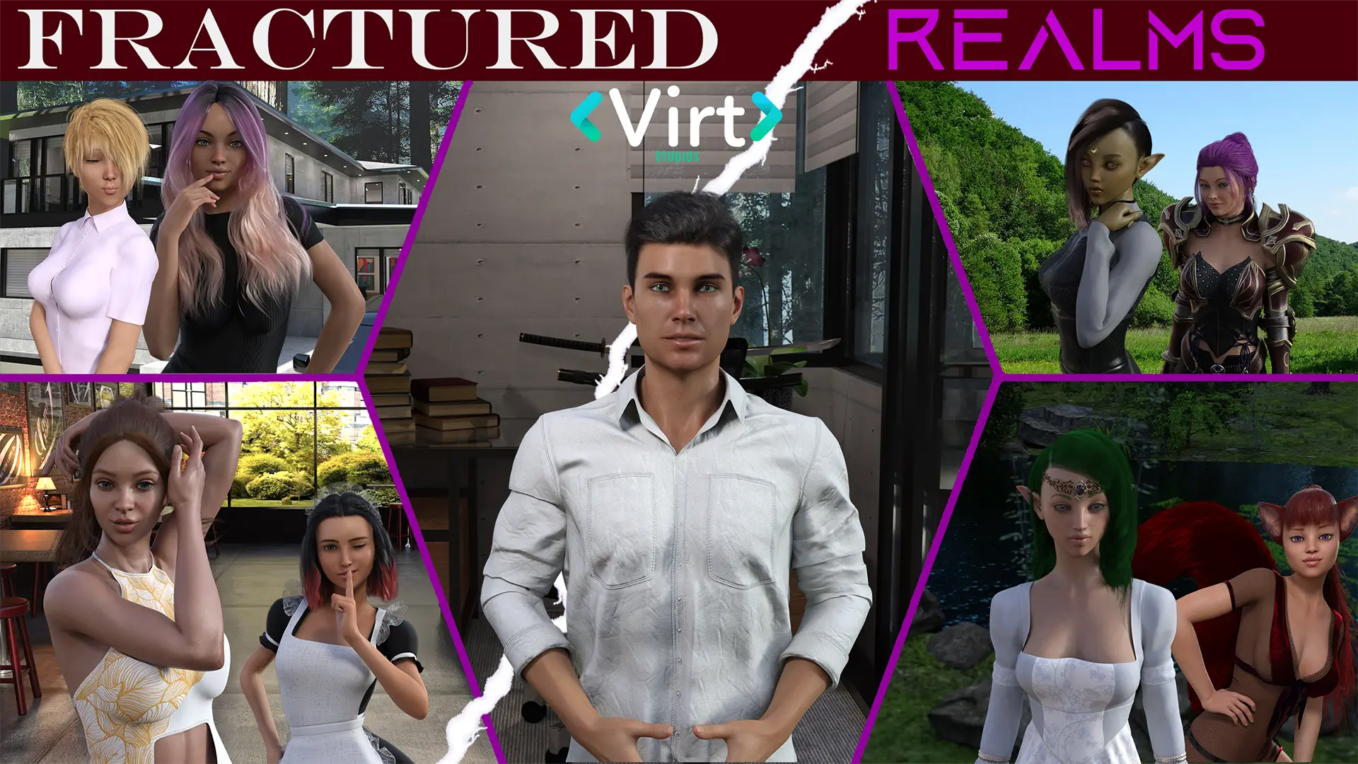 Fractured Realms gameplay screenshot 3 (Ren'Py adult game) by Virt Studios – free download