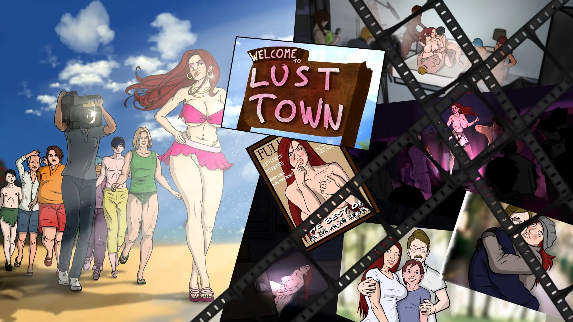Lust Town, Amanda’s road to porn cover Season 2 - v1.35 – Ren'Py adult game by NOSY GULL free download