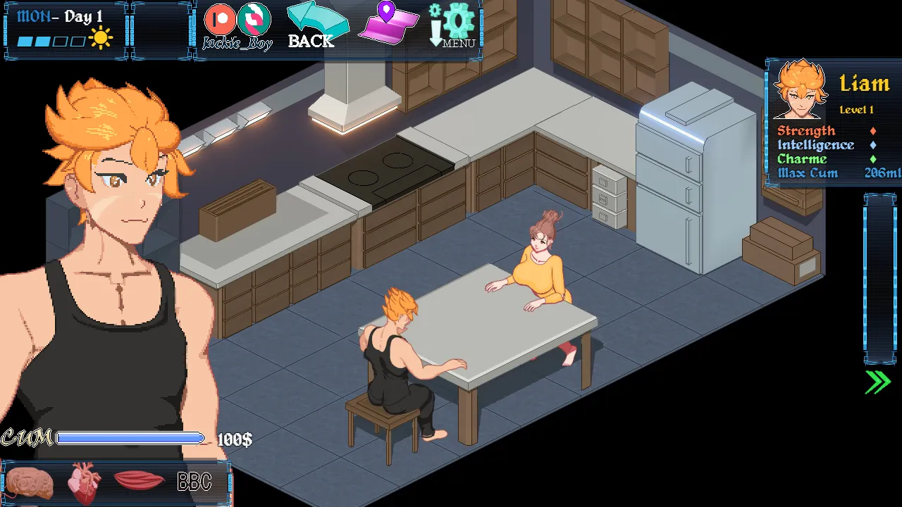 Cyberpunk 2069 gameplay screenshot 3 (RPGM adult game) by Jackie Boy – free download