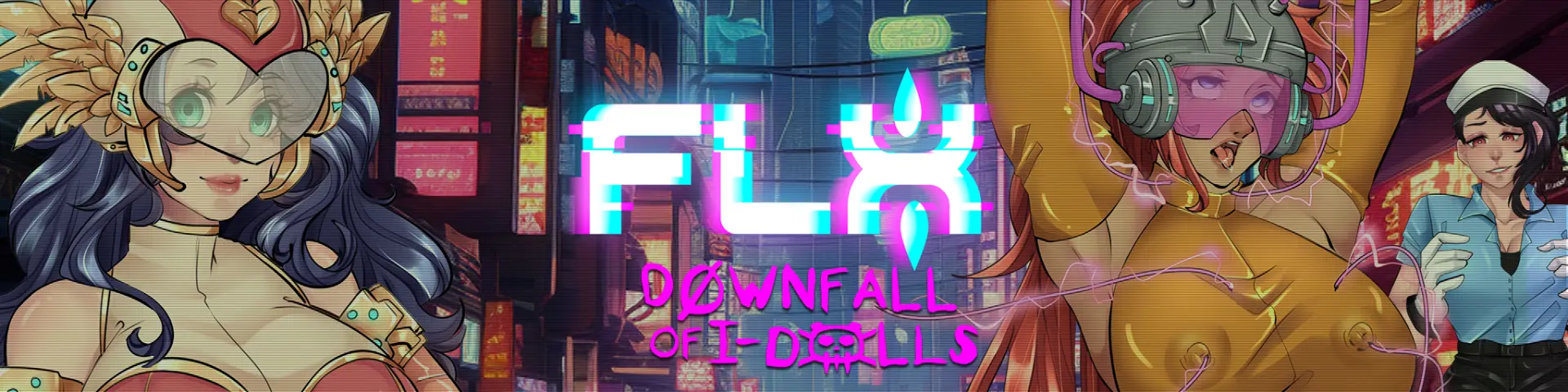 FLX – Downfall of I-Dolls cover 0.28 – Ren'Py adult game by Studio Dystopia free download