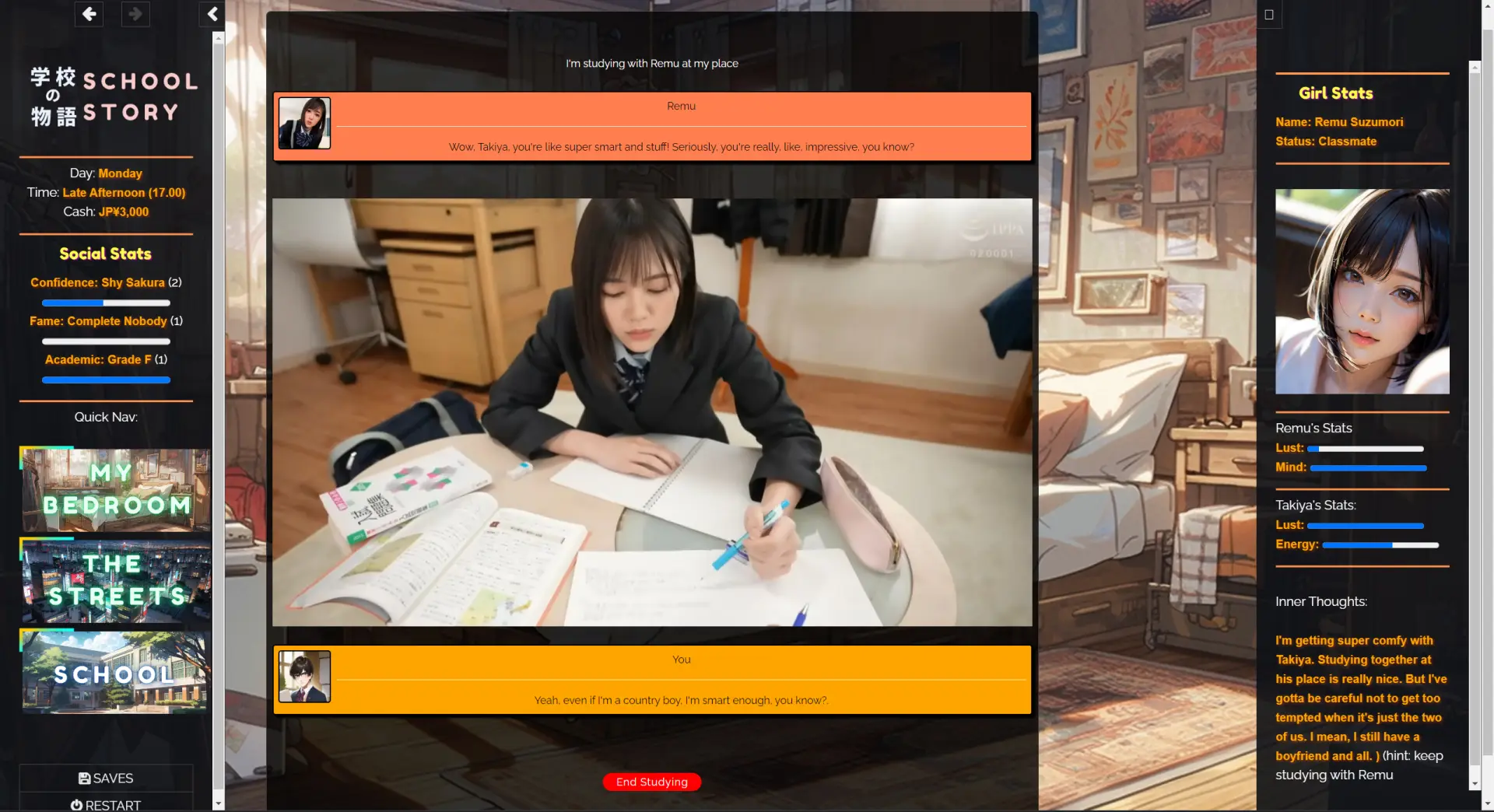 Gakko No Monogatari – School Story gameplay screenshot 19 (HTML adult game) by CorpoLife_dev – free download