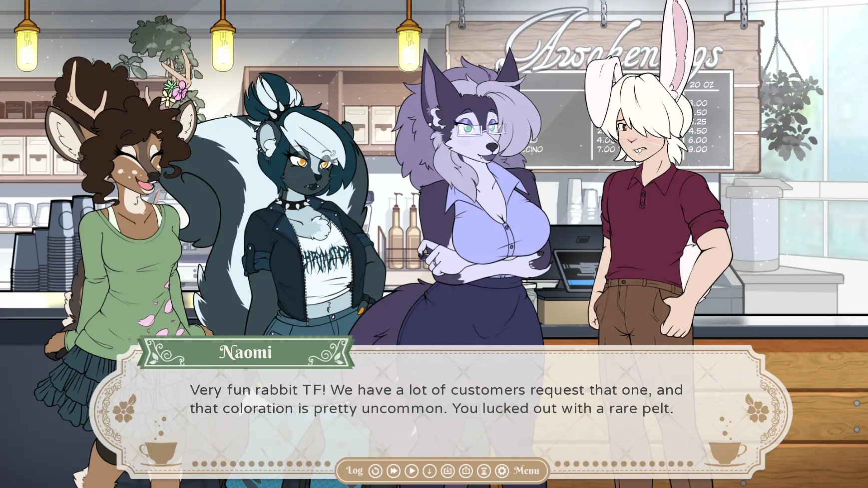 Coffee Buns gameplay screenshot 5 (Ren'Py adult game) by Cinnamon Sw – free download