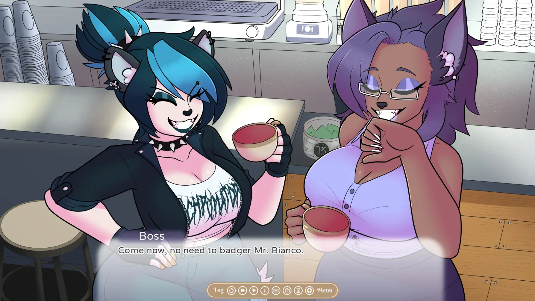 Coffee Buns gameplay screenshot 2 (Ren'Py adult game) by Cinnamon Sw – free download