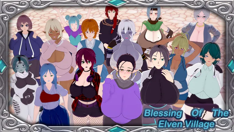 Blessing of the Elven Village cover 0.9.2 PV – RPGM adult game by DragonMommyRhea free download
