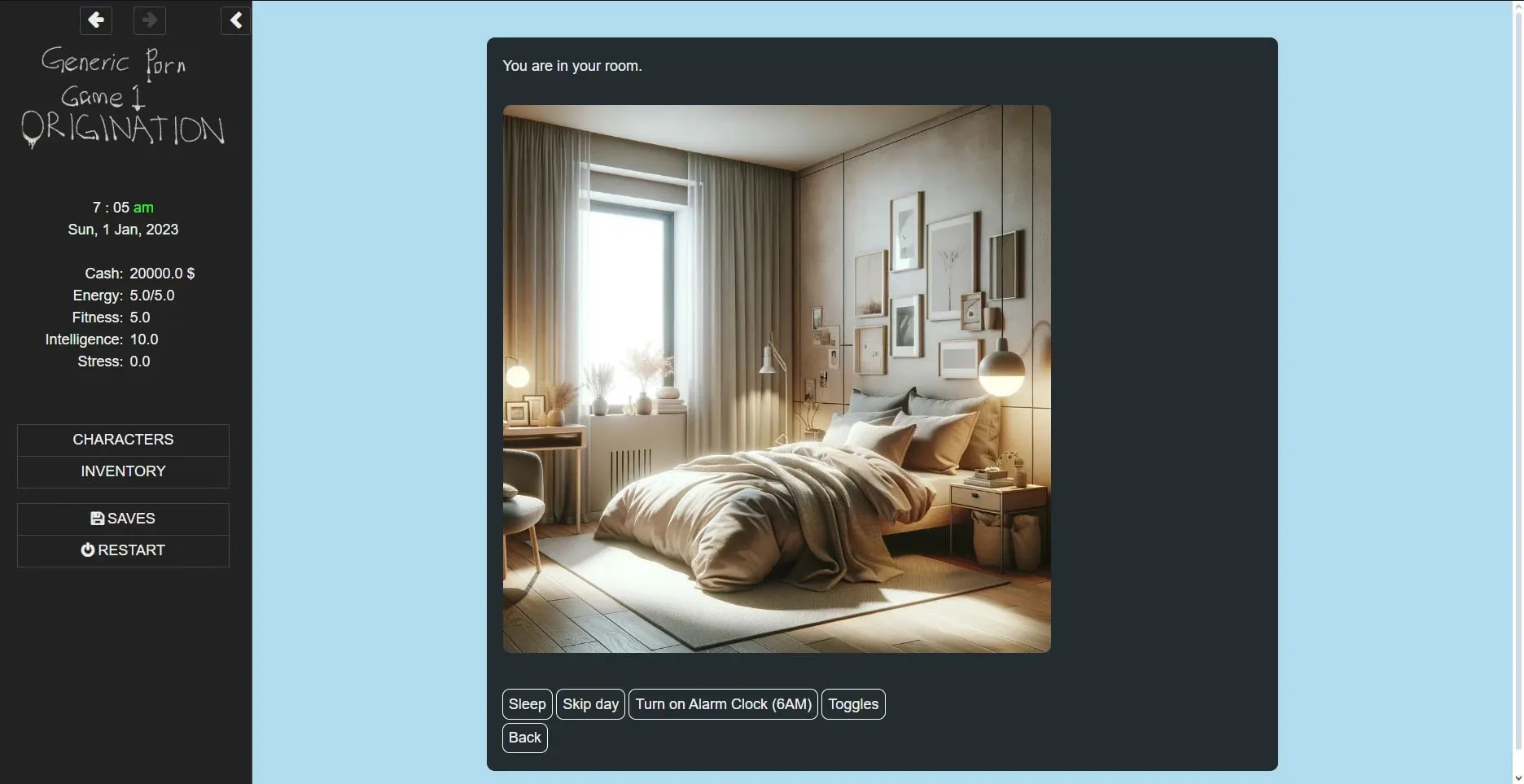 Generic Porn Game 1 – Origination gameplay screenshot 2 (HTML adult game) by CreativelyChallengedDeveloper – free download