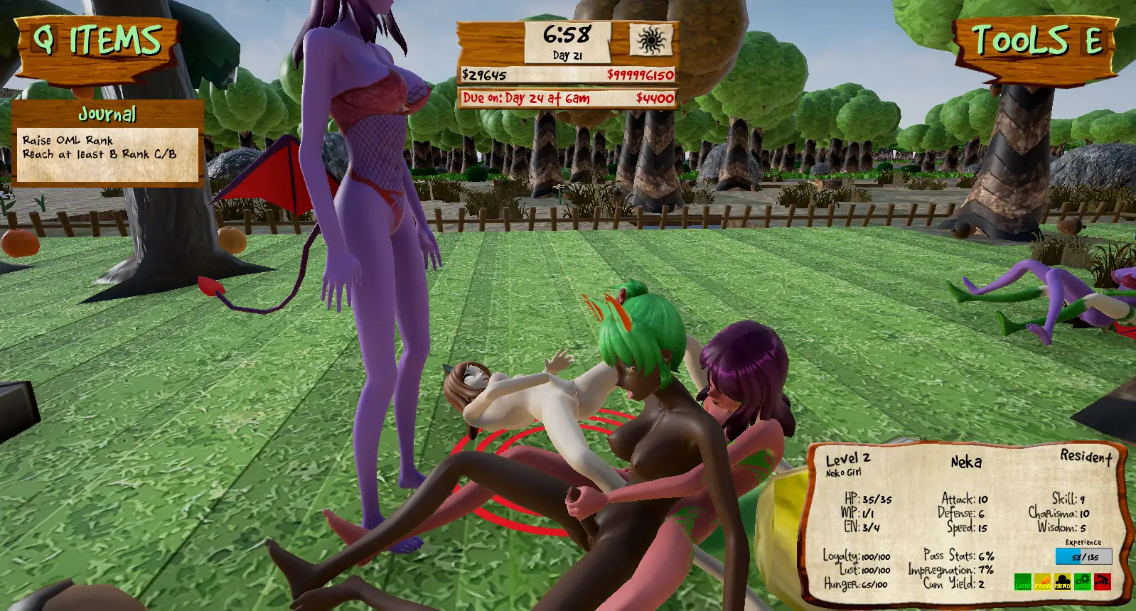 Monster Girl Garden gameplay screenshot 7 (Unreal Engine adult game) by Noxious Games – free download