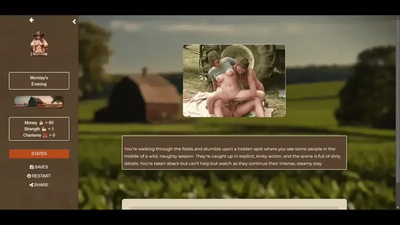 Uncle’s Farm gameplay screenshot 5 (HTML adult game) by KingOfBuns – free download