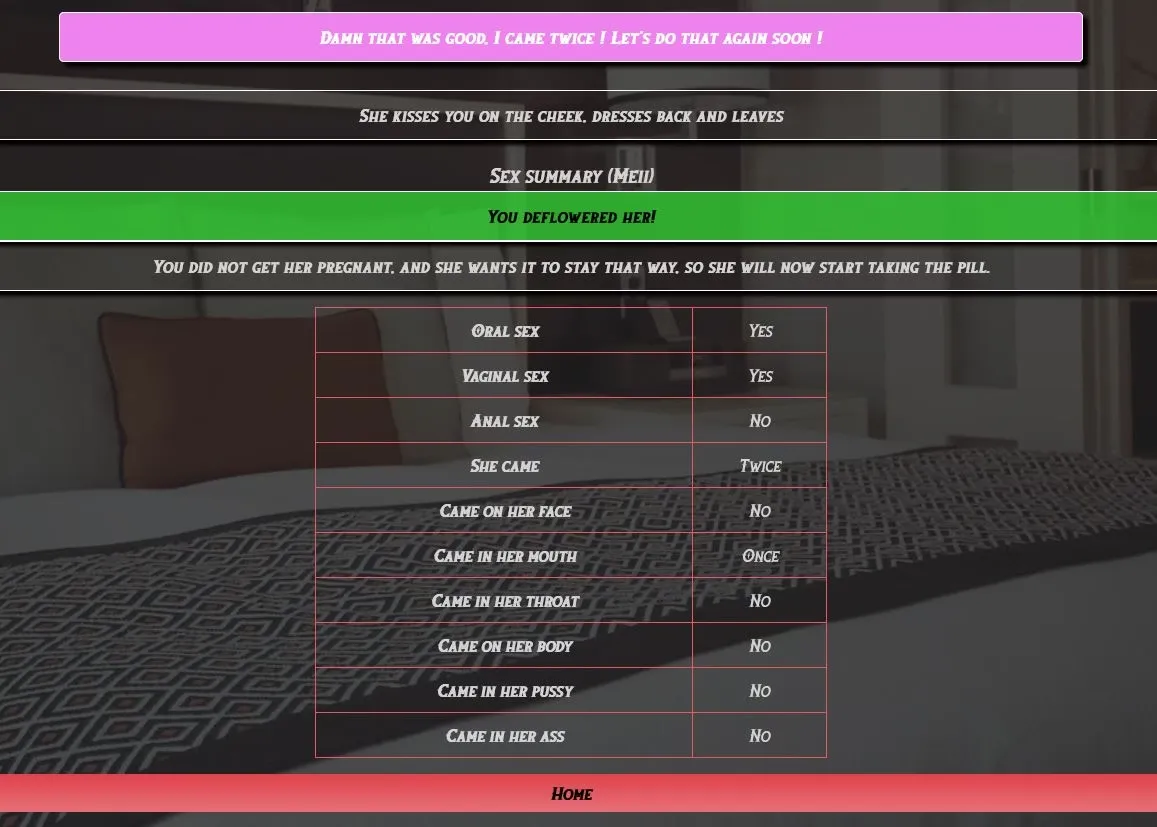 Inseminator gameplay screenshot 8 (HTML adult game) by InsemGame – free download