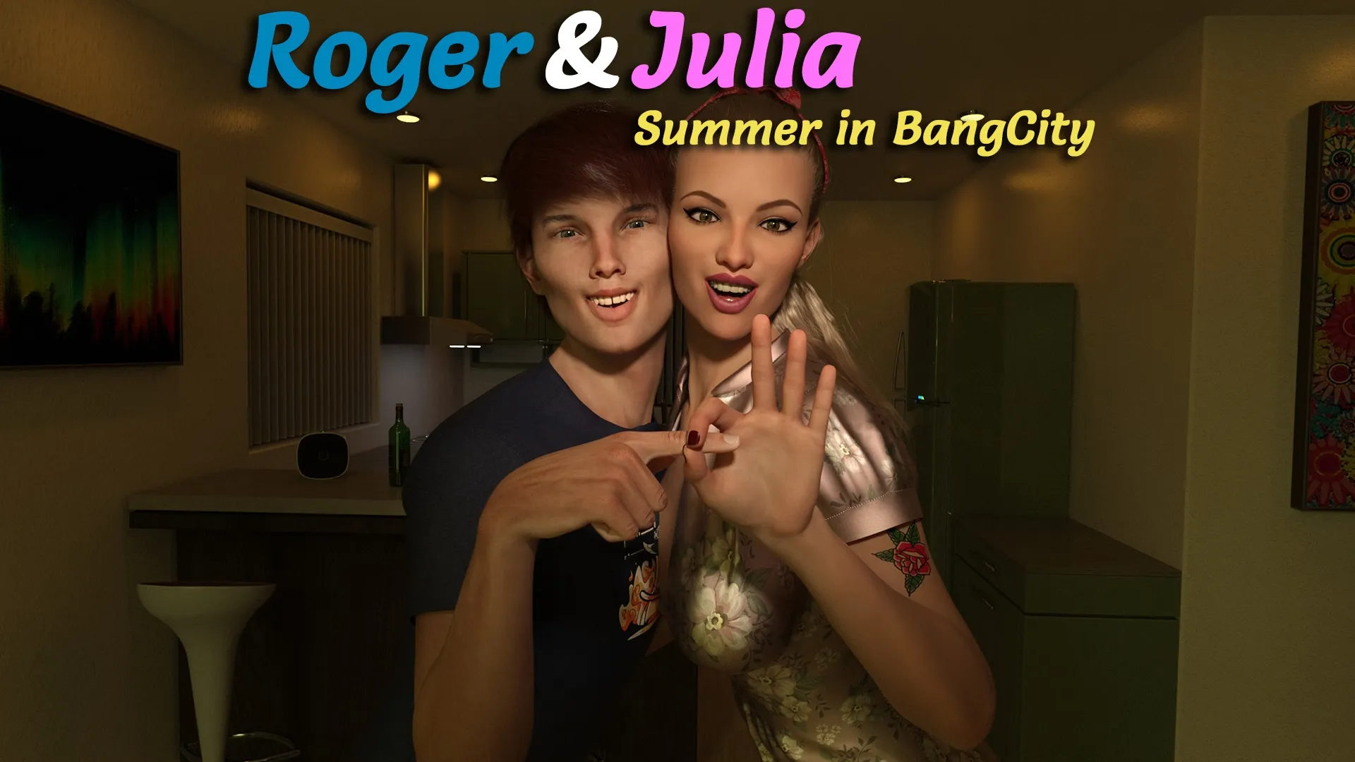 Roger & Julia – Summer in BangCity cover 0.09b – Ren'Py adult game by BangCityDev free download