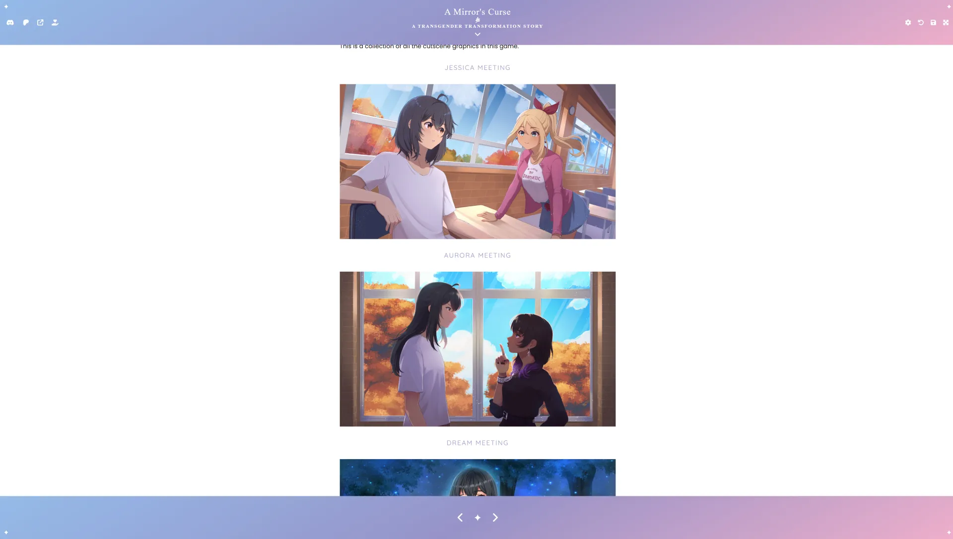 A Mirror’s Curse gameplay screenshot 3 (HTML adult game) by amaty – free download