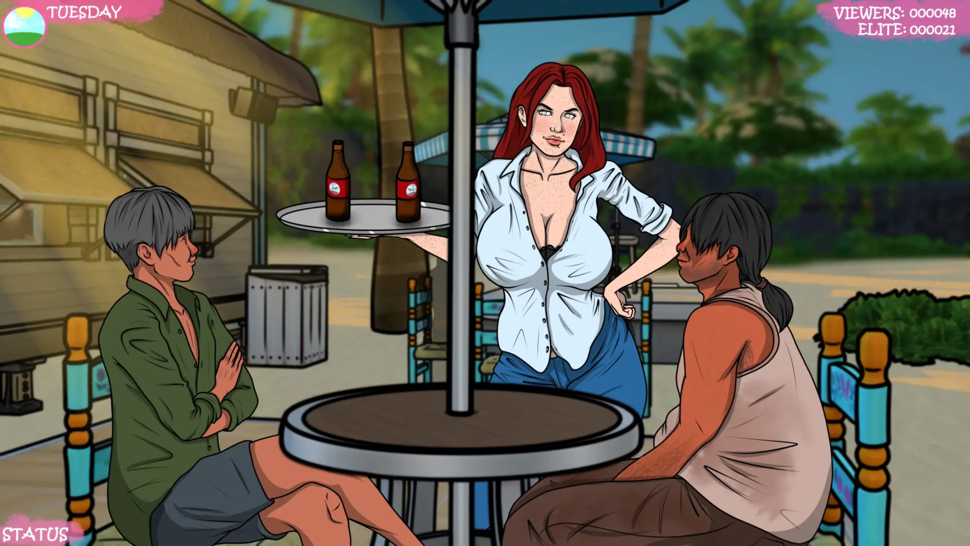 Lust Town, Amanda’s road to porn gameplay screenshot 4 (Ren'Py adult game) by NOSY GULL – free download