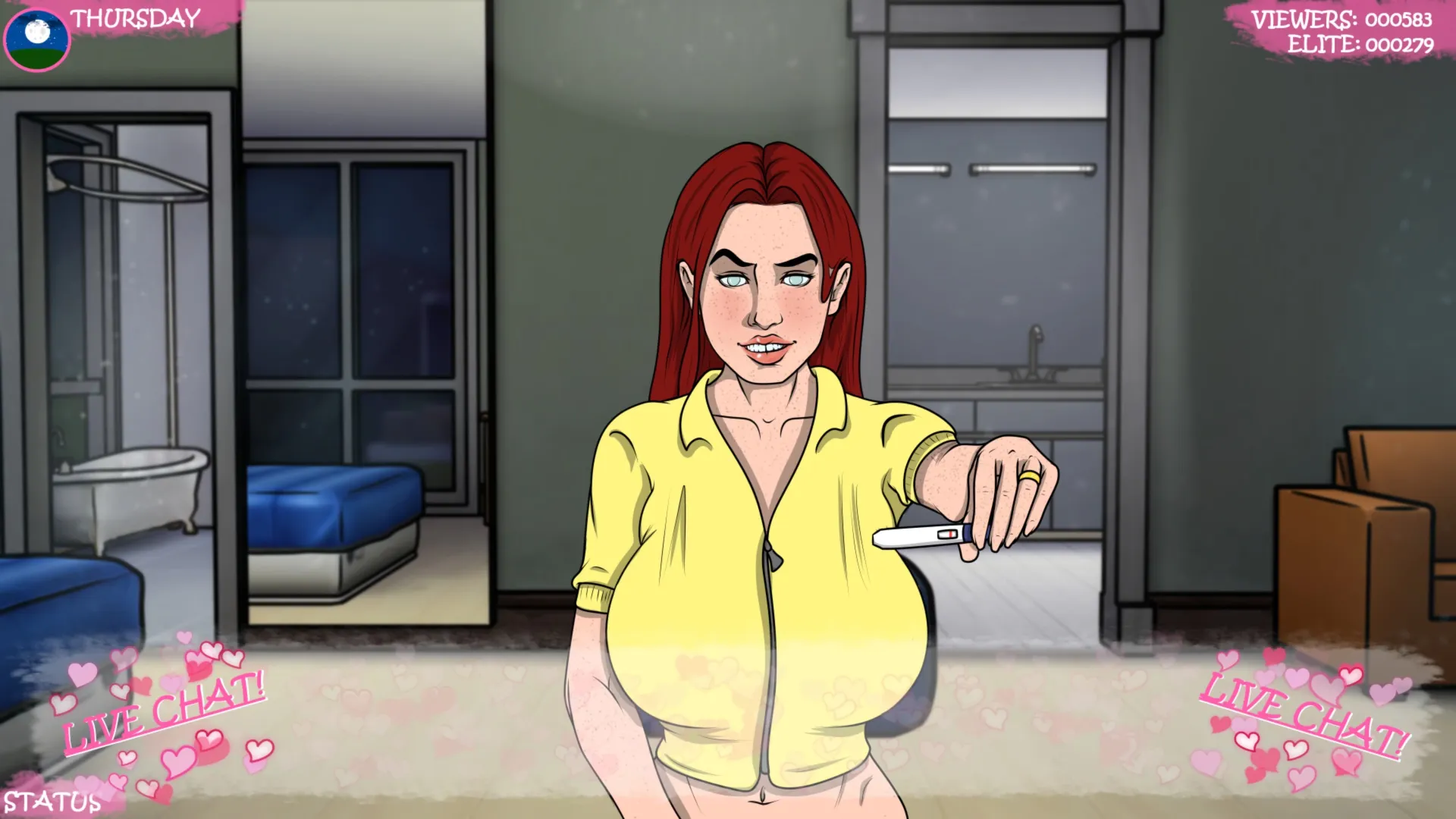 Lust Town, Amanda’s road to porn gameplay screenshot 9 (Ren'Py adult game) by NOSY GULL – free download