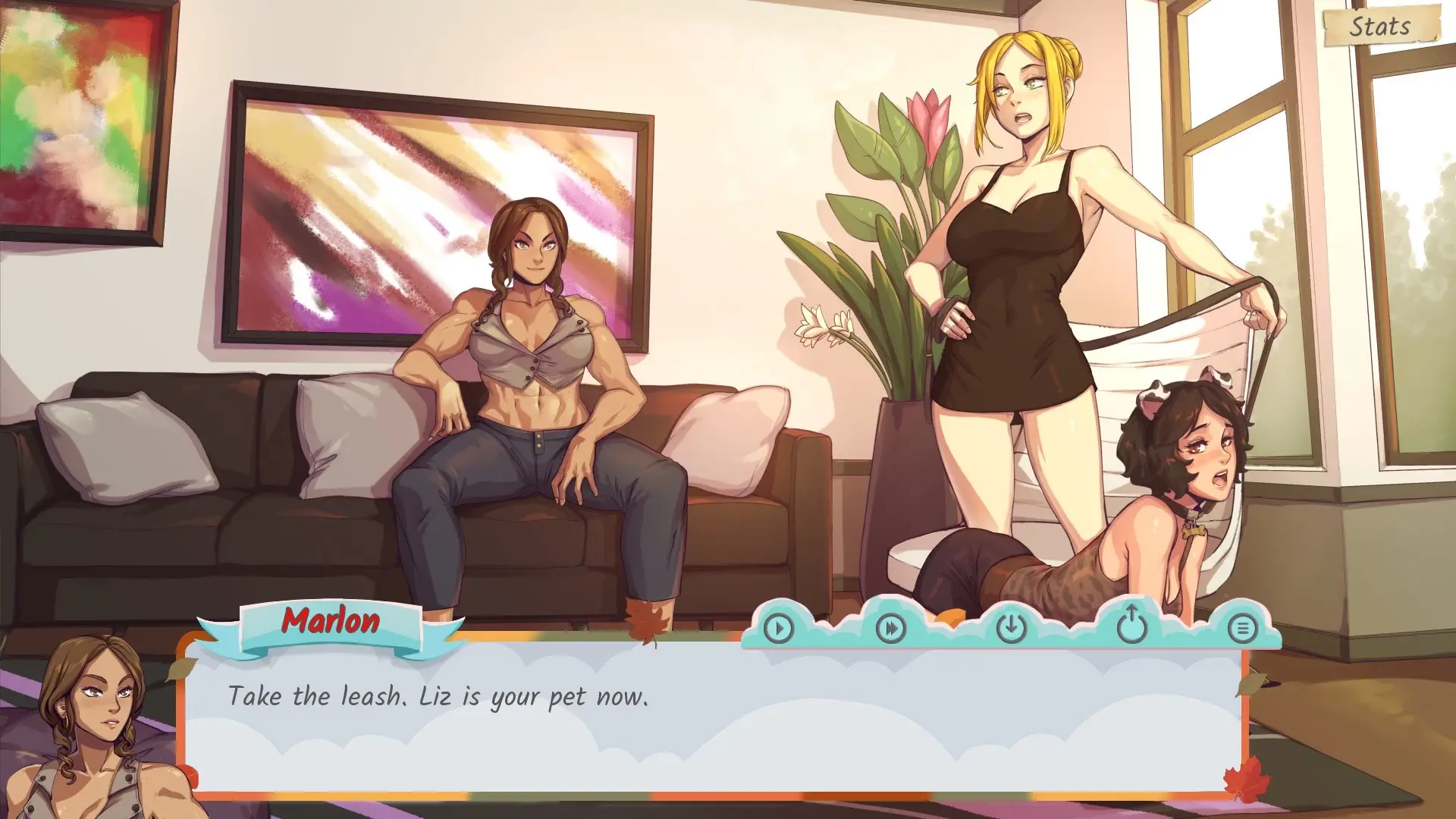 Christine’s Care gameplay screenshot 5 (Ren'Py adult game) by Winter Wolves – free download