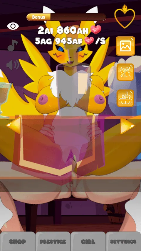 Nymphomania: Idle Brothel gameplay screenshot 3 (Unity adult game) by Unifox Game Studio – free download