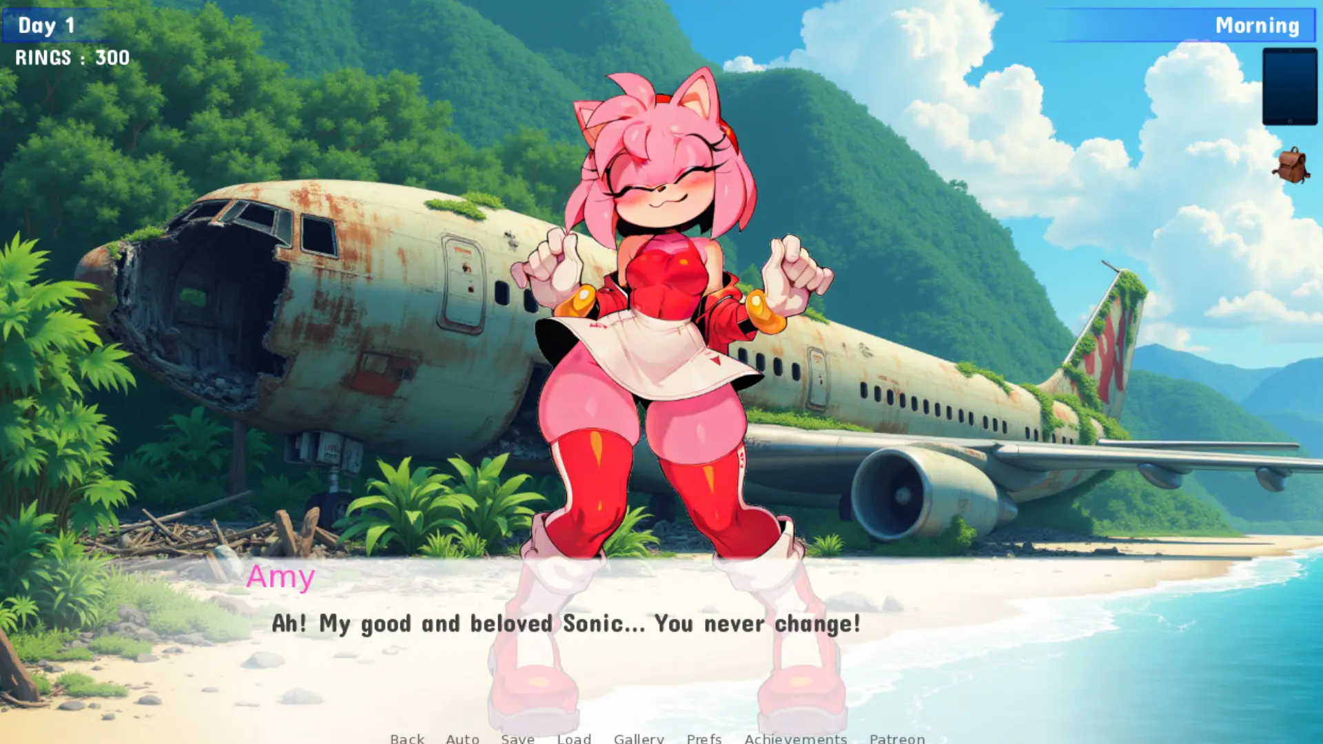 Sonic IDS Quest gameplay screenshot 1 (Ren'Py adult game) by Pammy Works – free download