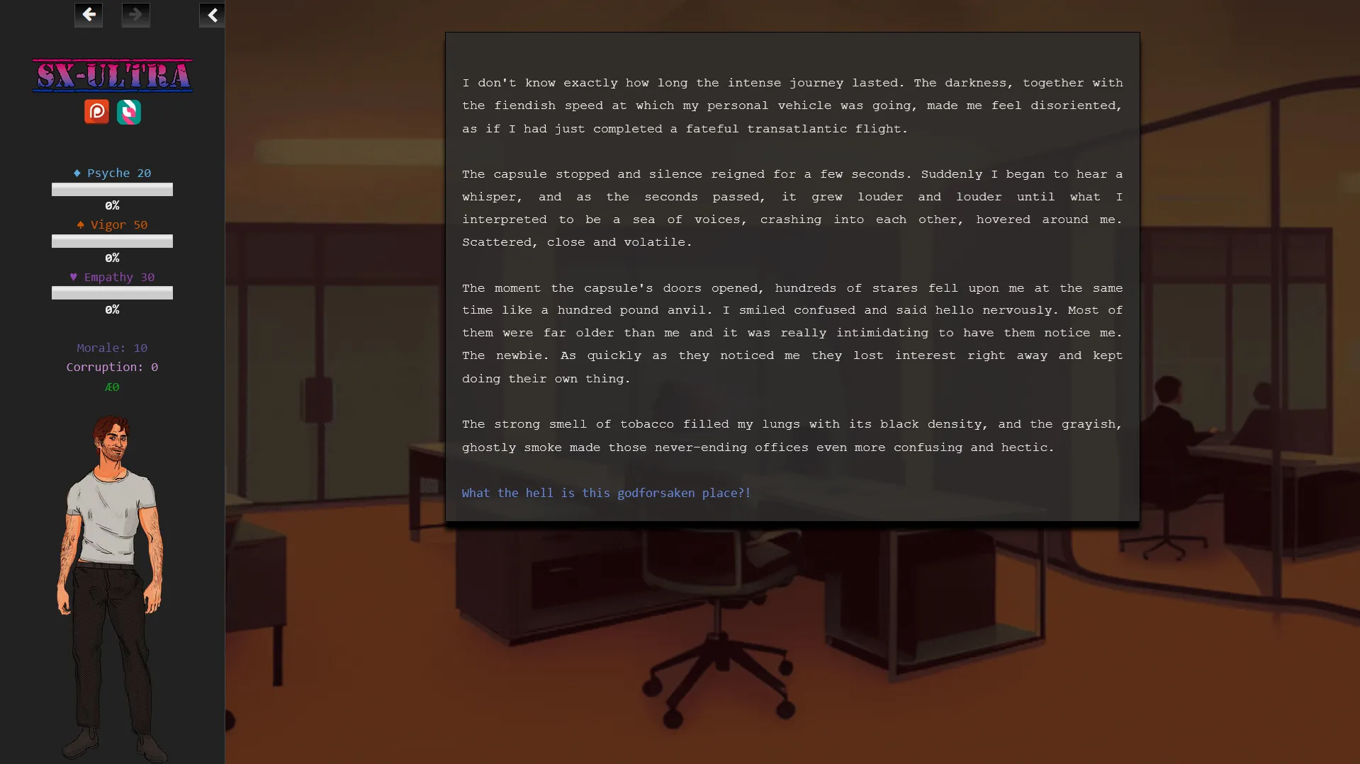 Project SX-Ultra gameplay screenshot 2 (HTML adult game) by Kitty and the Lord – free download