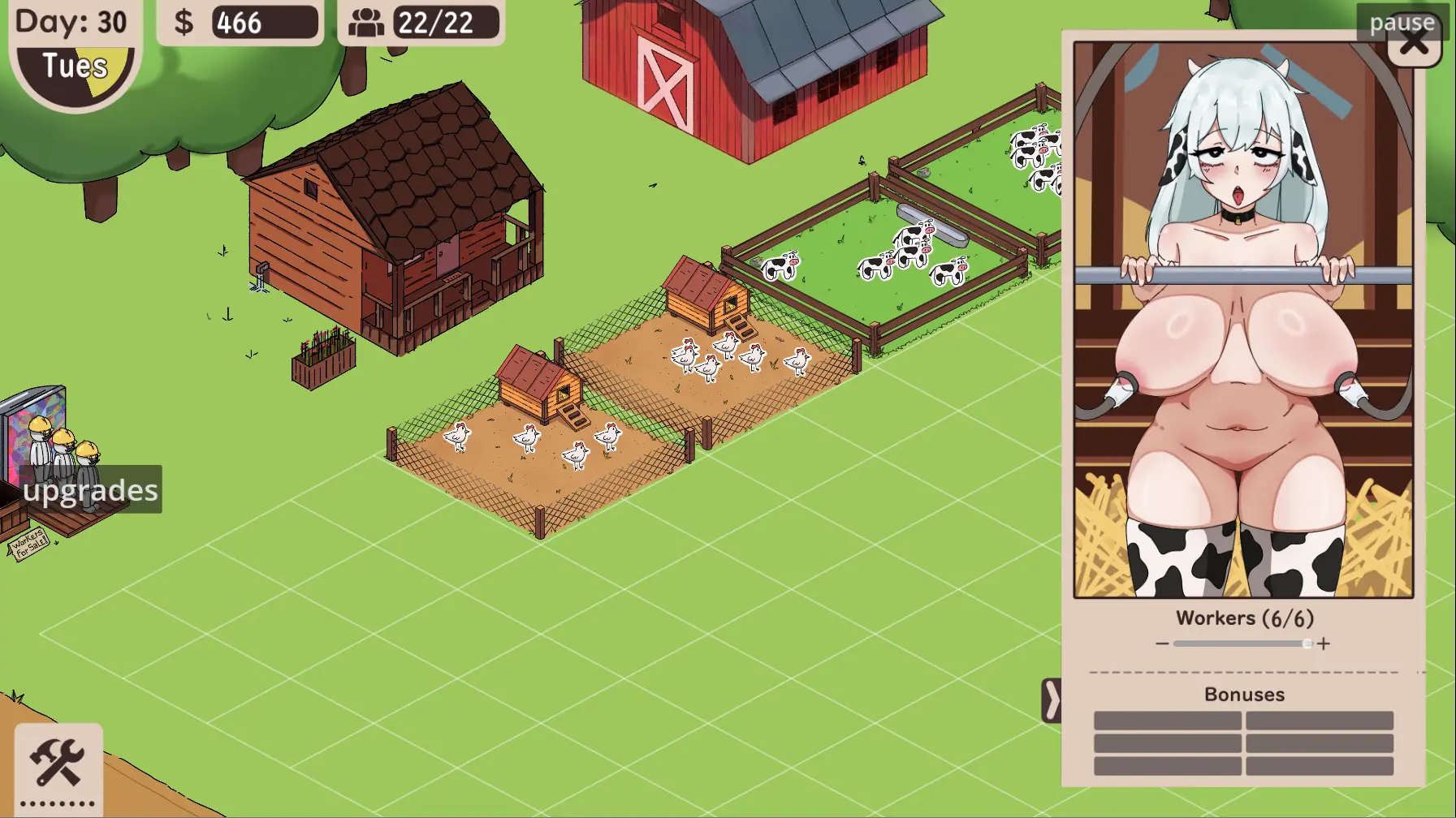 Waifu Farm gameplay screenshot 2 (Godot adult game) by Gawrstick – free download