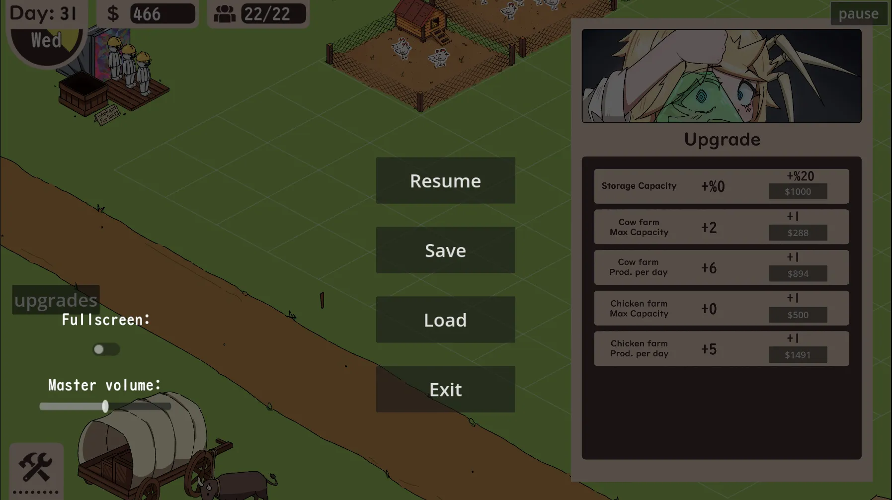 Waifu Farm gameplay screenshot 1 (Godot adult game) by Gawrstick – free download