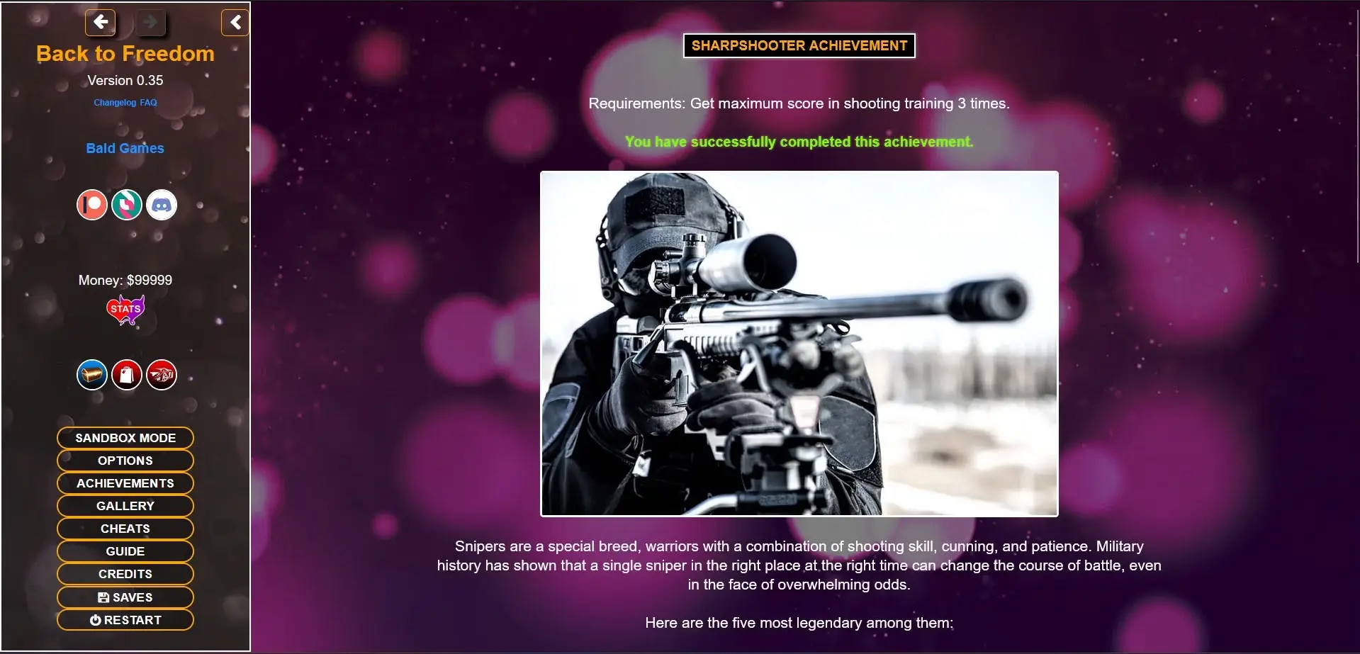 Back to Freedom gameplay screenshot 10 (HTML adult game) by Bald Games – free download
