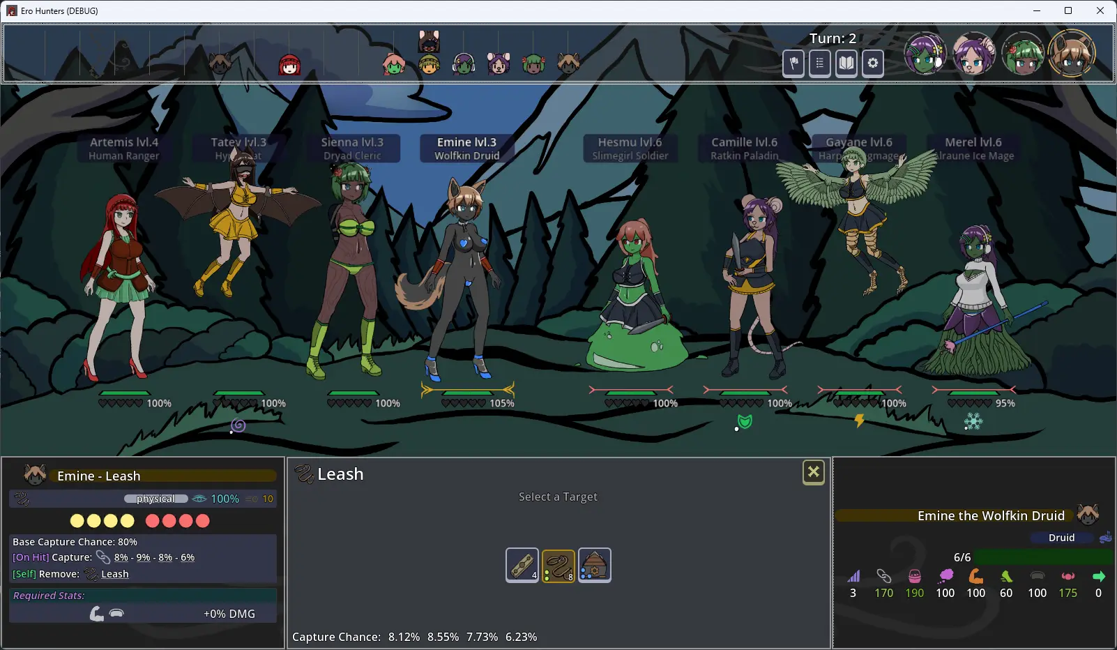 Ero Hunters gameplay screenshot 1 (Godot adult game) by Madodev – free download
