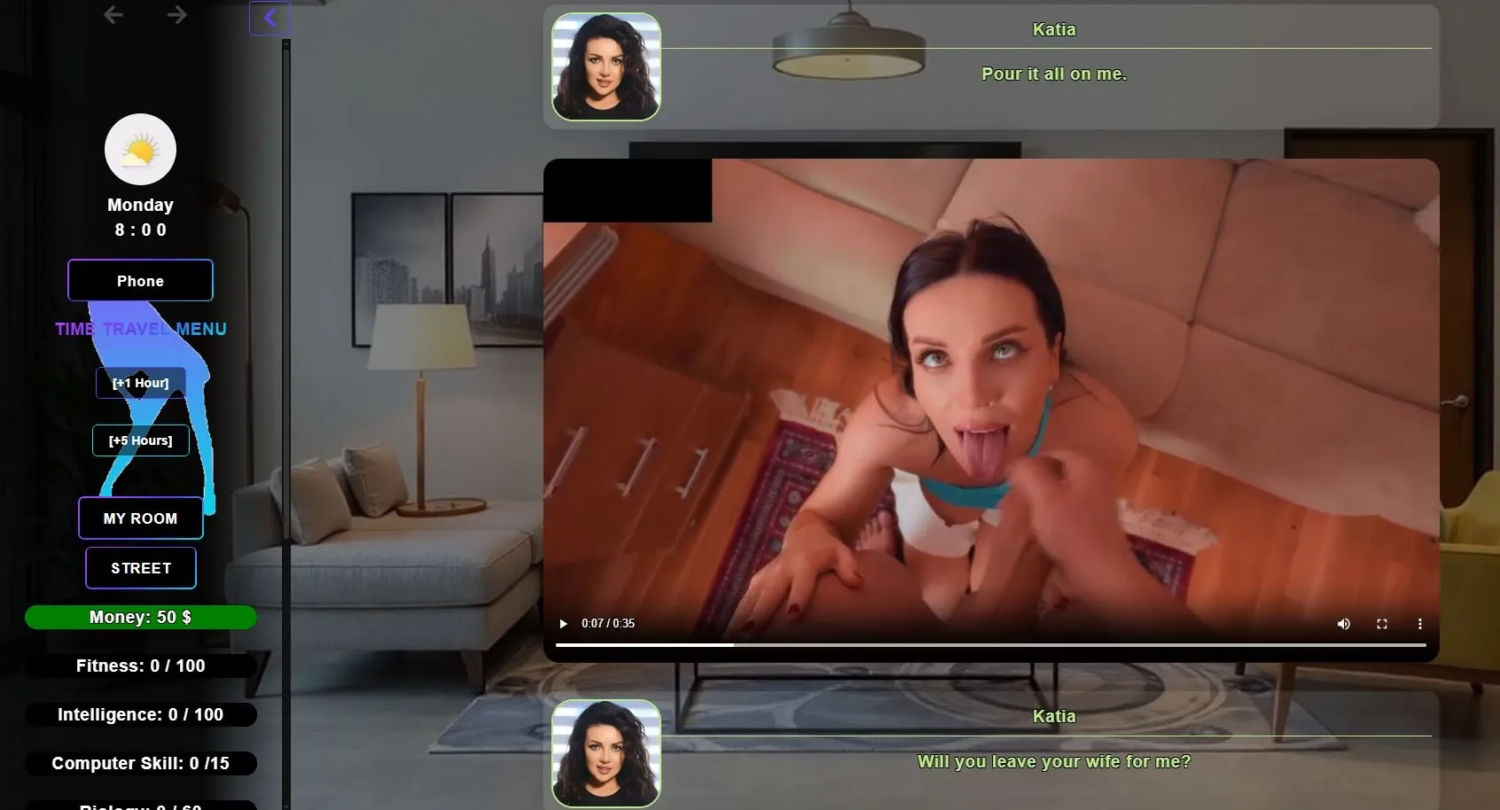 New Lust gameplay screenshot 9 (HTML adult game) by Goch – free download