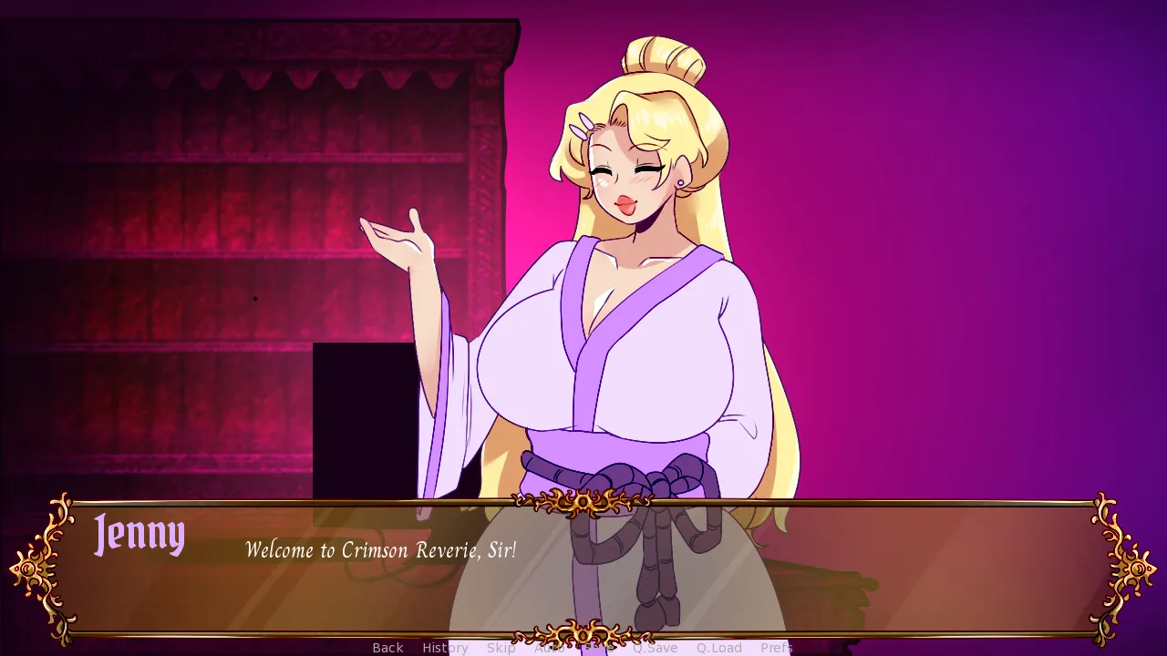 Brothel Virgin gameplay screenshot 1 (Ren'Py adult game) by MoxeGames – free download