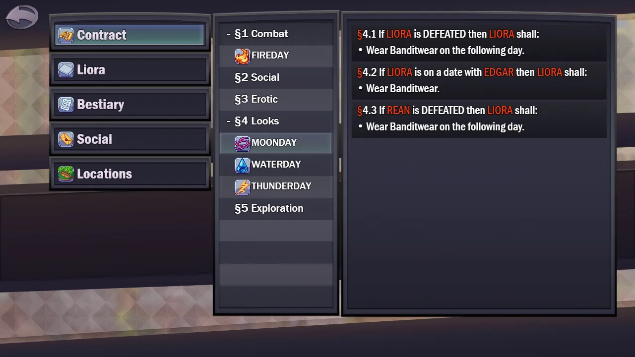 Liora’s Price of Dignity gameplay screenshot 2 (RPGM adult game) by aura-dev – free download